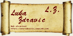 Luka Zdravić vizit kartica
